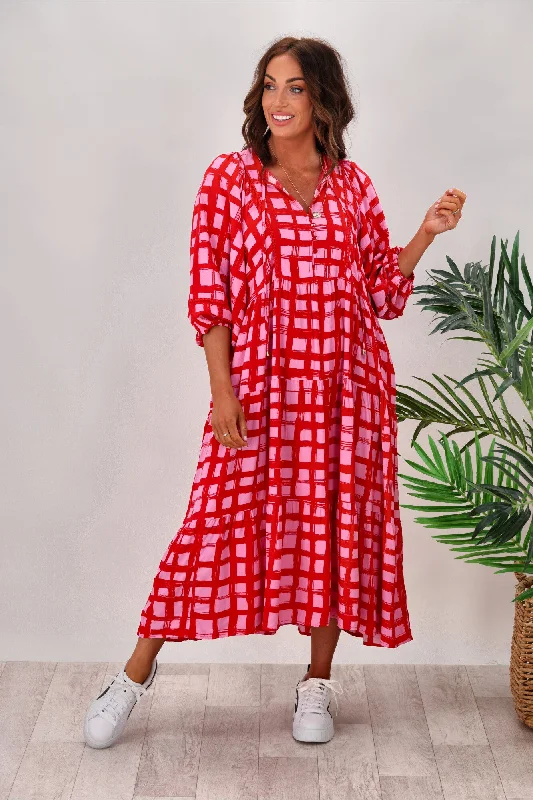 Boho Australia Eloise Dress Red