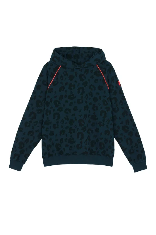 Navy Leopard Hoodie