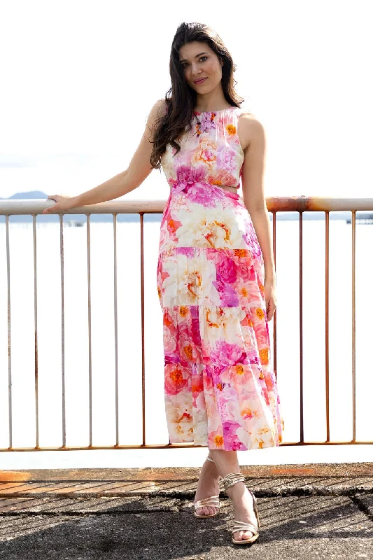 Anna Maxi Dress Pink Floral