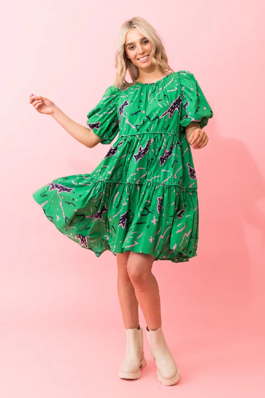 Birdie Dress Green