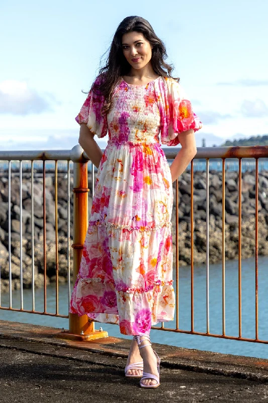 Courtney Maxi Dress Pink Floral