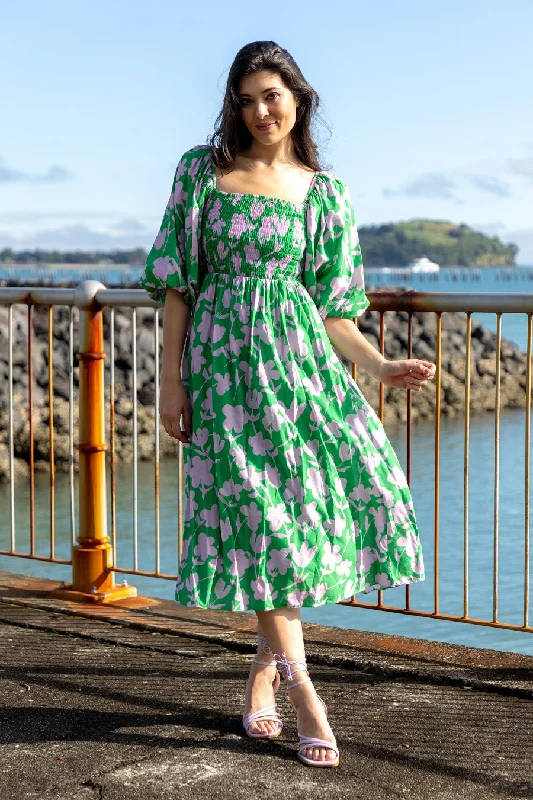 Ella Dress Green Floral