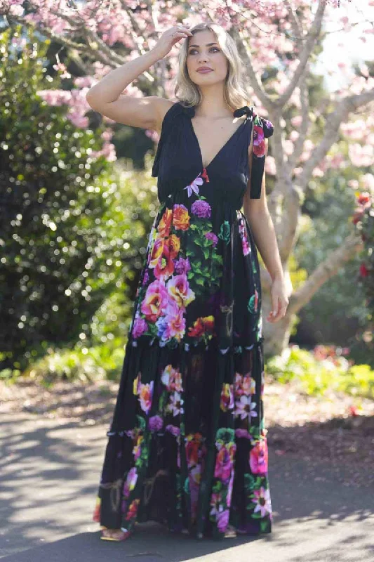 Posie Maxi Dress Black Floral