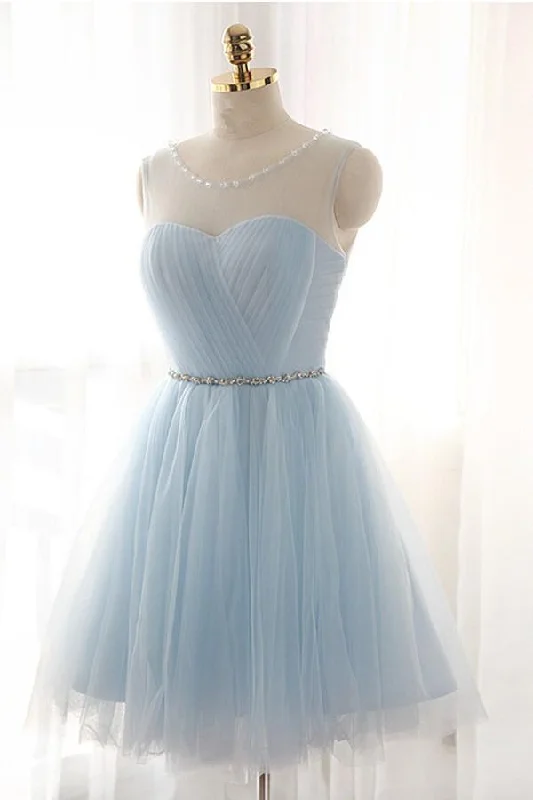 Charming Tulle Short Prom Dresses Homecoming Dresses PG019