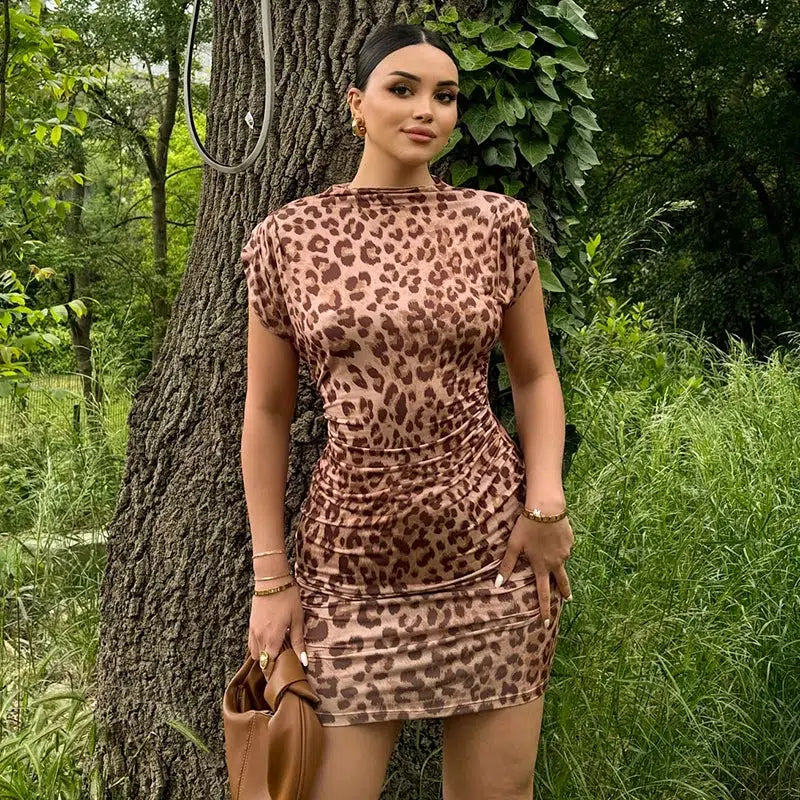 Leopard Bodycon Mini Dress