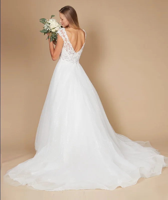 Dylan & Davids Long Cap Sleeve Lace Wedding Dress