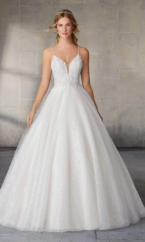 Mori Lee Bridal - 2145L Starlet Crystal Beaded Bodice Glitter Net Gown