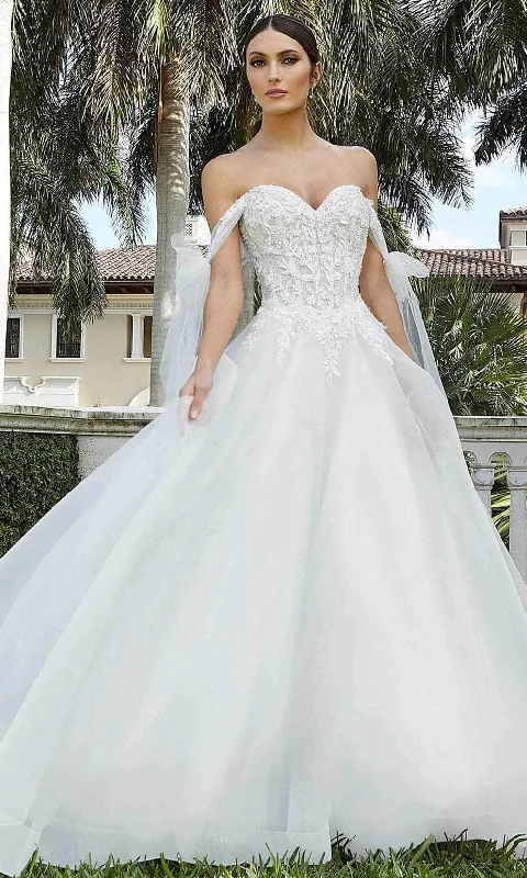 Mori Lee Bridal 5983 - Draped Straps Bridal Gown