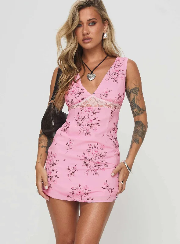 Romancer Mini Dress Pink