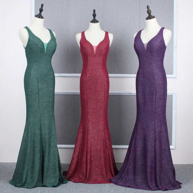 Feishiluo  Shiny Prom Dresses Women Elegant Casual Sexy Backless  Evening Gowns  Wedding Bridesmaid Evening Party  dress