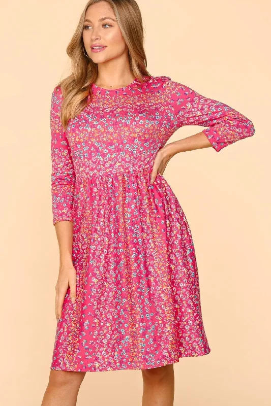 Haptics floral dress with pockets